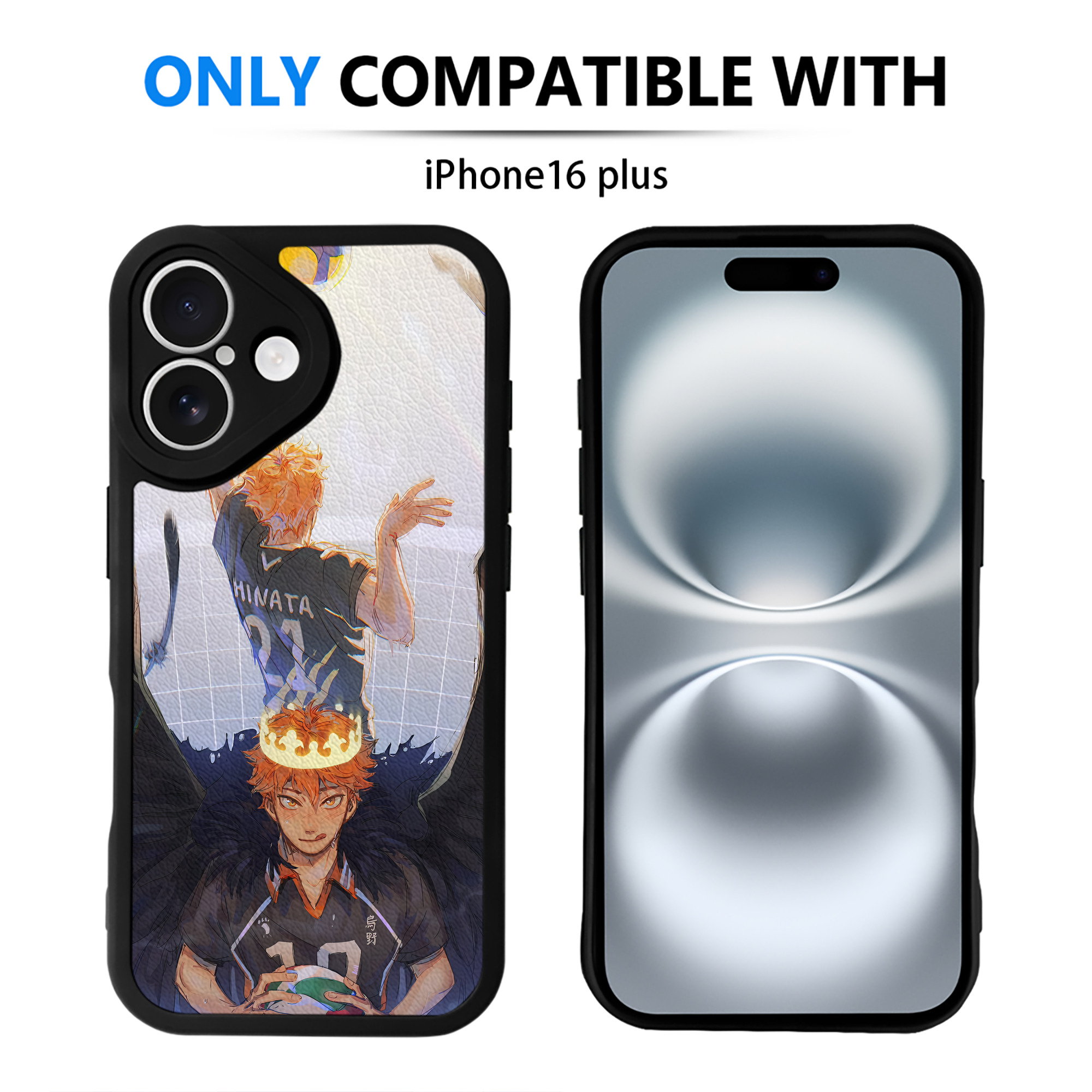 （画像用） ハイキュー!! Haikyu!! 【iPhone 16シリーズ対応】シリコンスマホケース（レザー調） 材質：シリコン